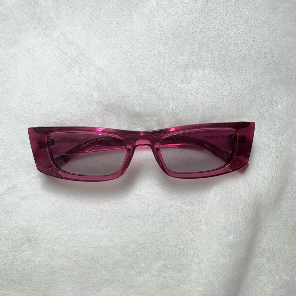 Saint Laurent 52mm Hot Pink Rectangular Sunglasses